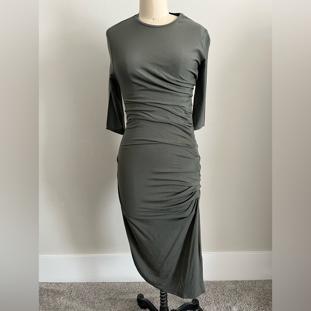 Helmut Lang ruched dress